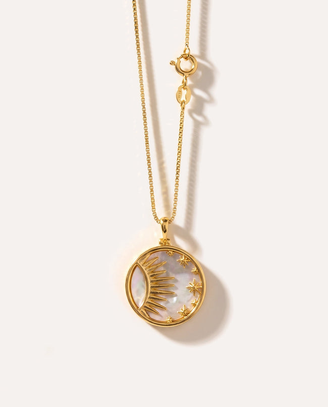 Sun and the Stars Mother of Pearl Necklace