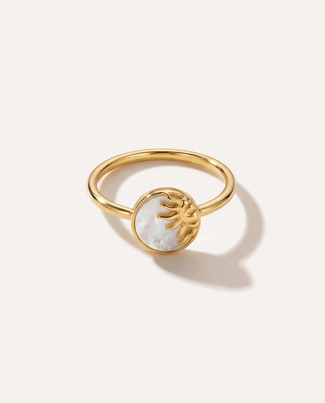 Sun Mother of Pearl Ring