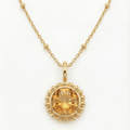 Sunburst Necklace - Citrine in Gold or Silver