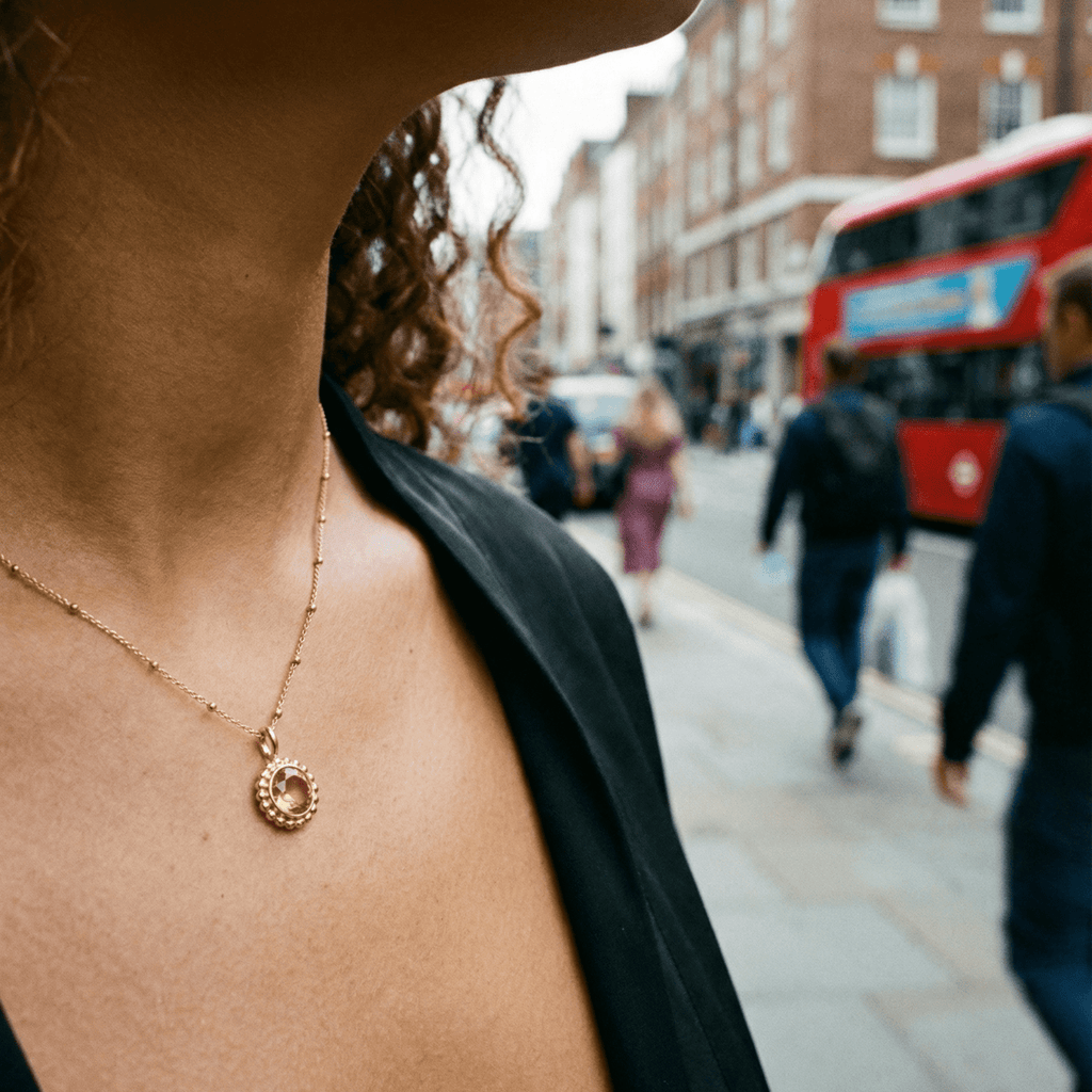 Sunburst Necklace - Citrine in Gold or Silver