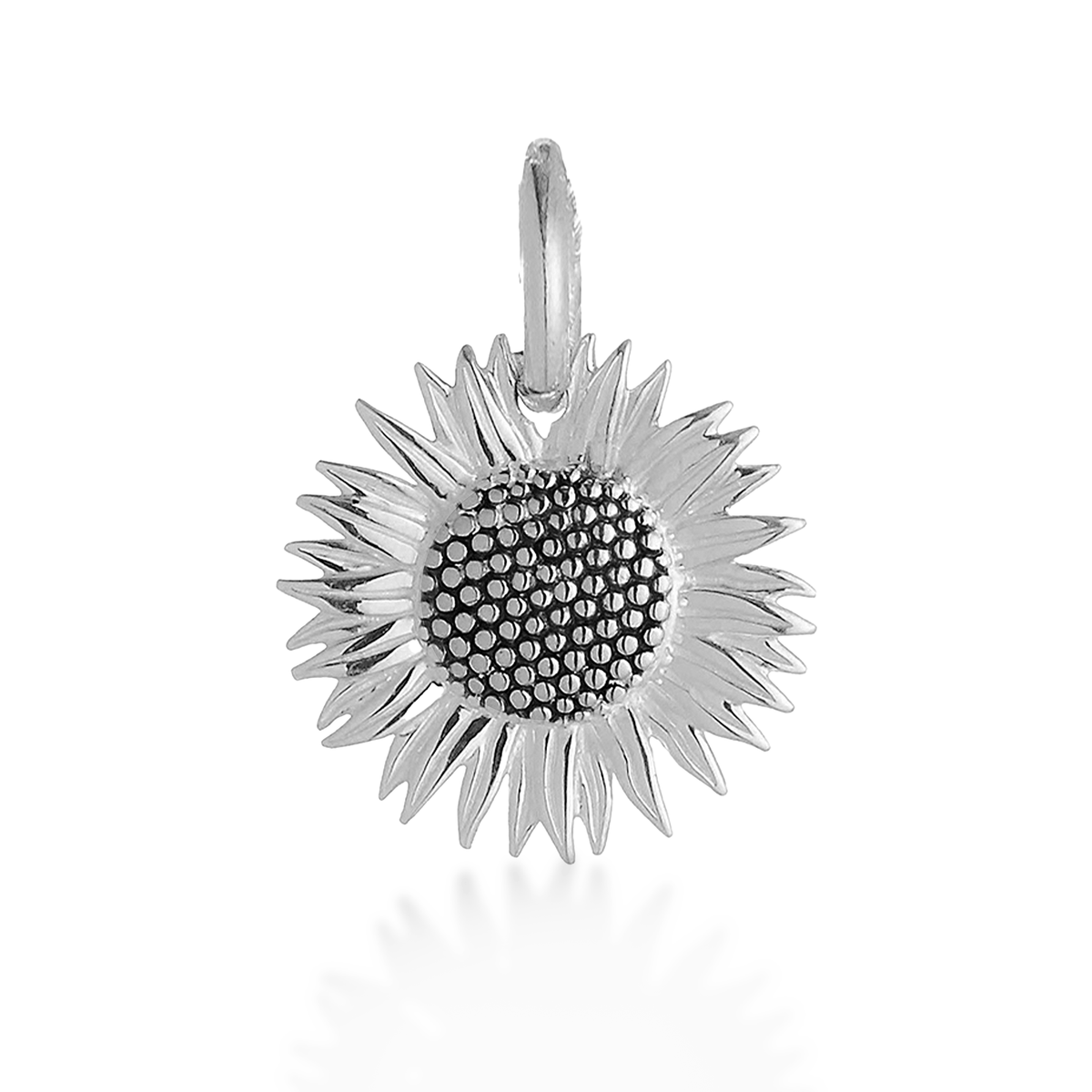 Sunflower Silver Charm