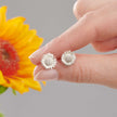 Sunflower Silver Stud Earrings