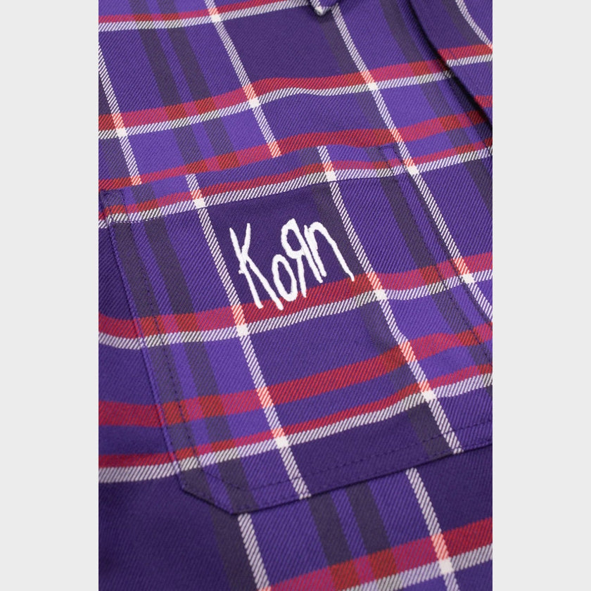 Korn Checked Overshirt Multi Blue