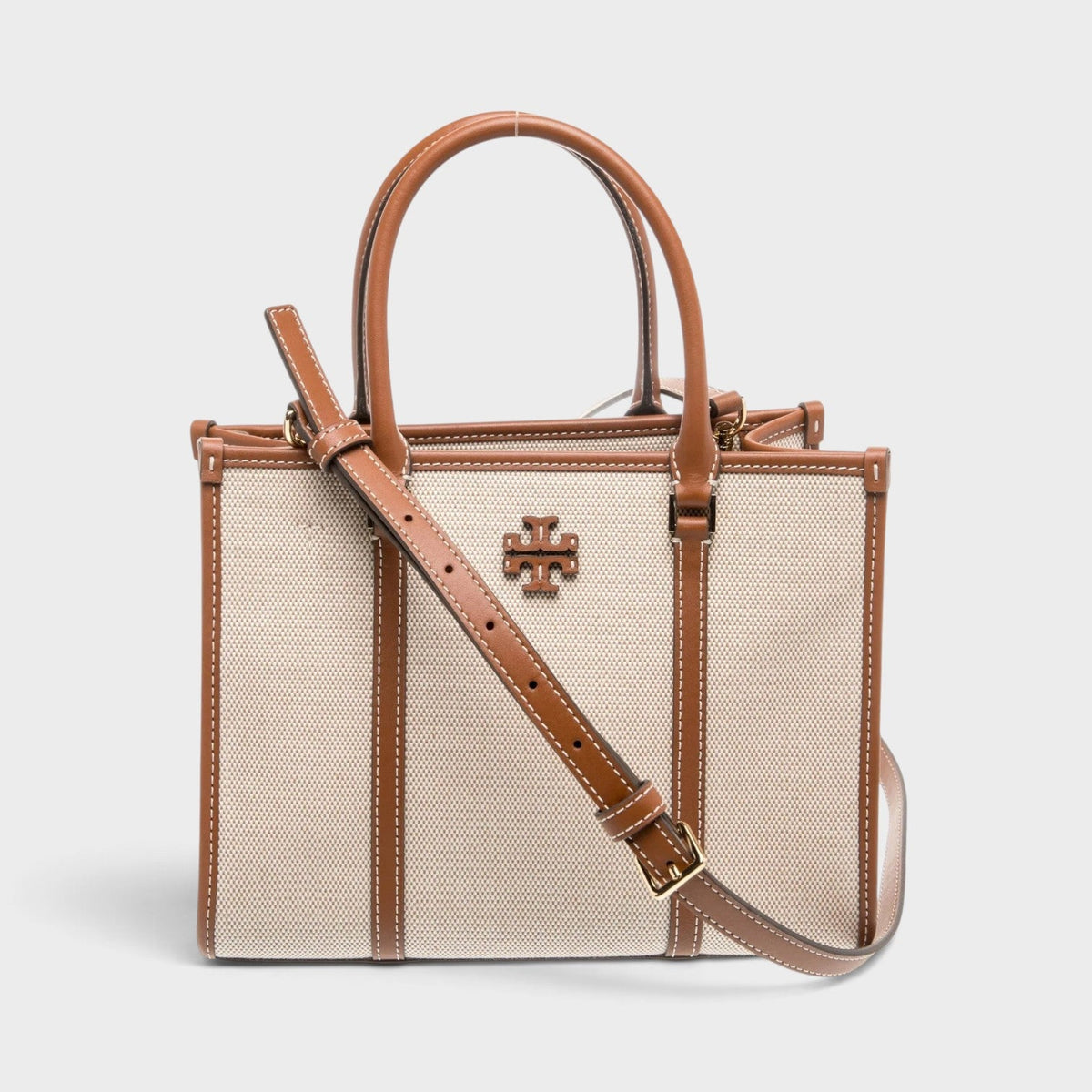 Canvas Top Handle Bag Beige