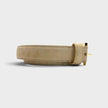 Double Medusa Belt Embossed Croc Belt Beige