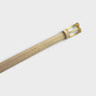 Double Medusa Belt Embossed Croc Belt Beige