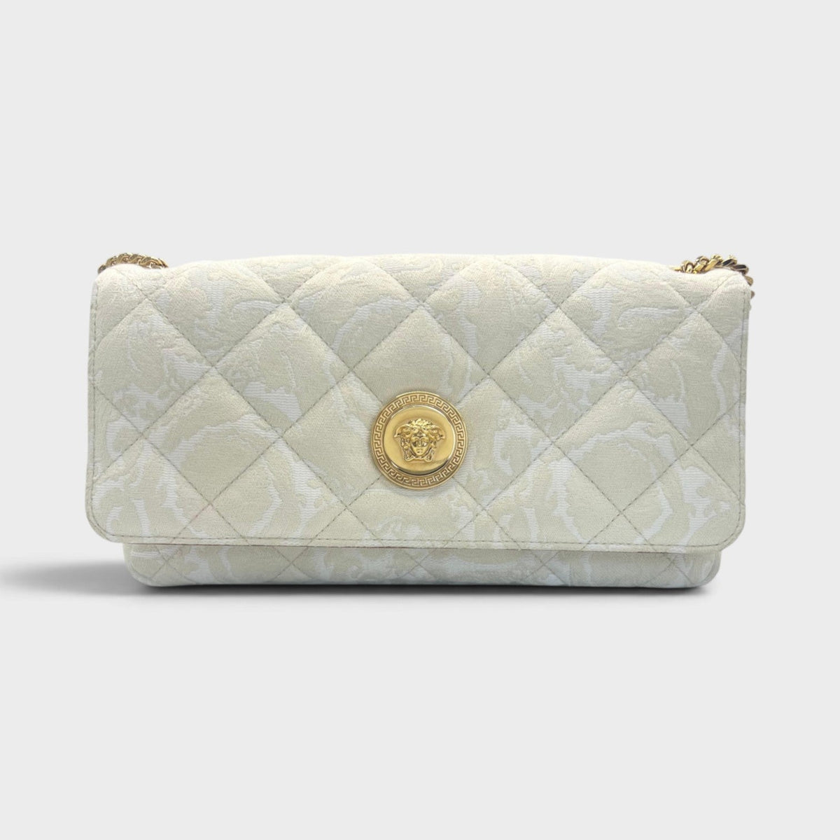 Medusa Head Medium Shoulder Bag Beige