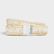 Industrial Printed Raffia Belt Beige