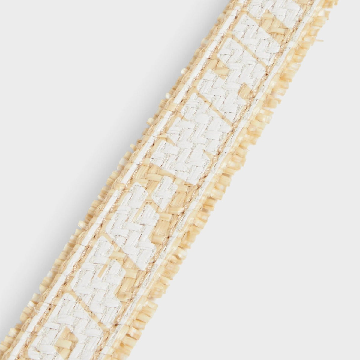 Industrial Printed Raffia Belt Beige