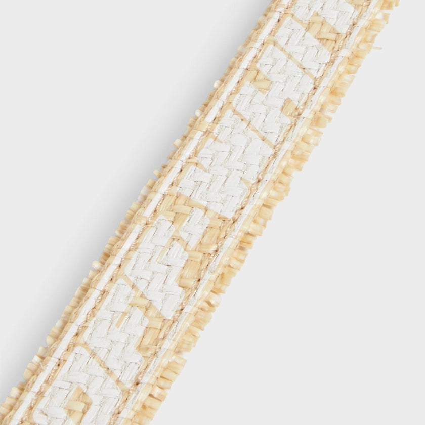 Industrial Printed Raffia Belt Beige
