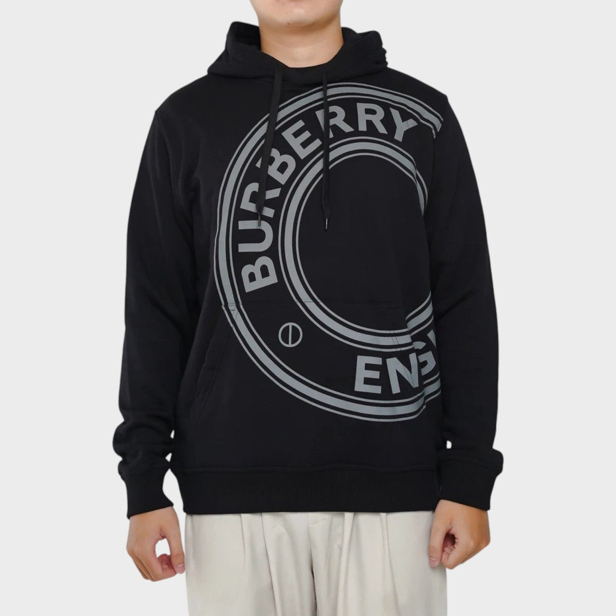 Farley Print Hoodie Black