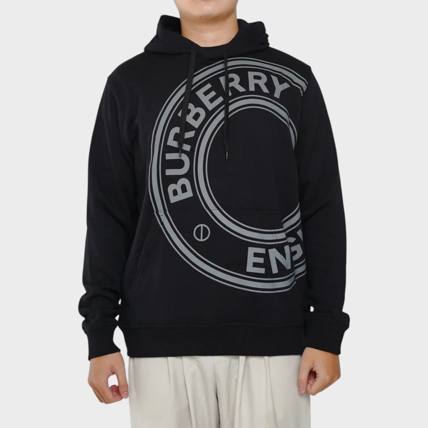 Farley Print Hoodie Black