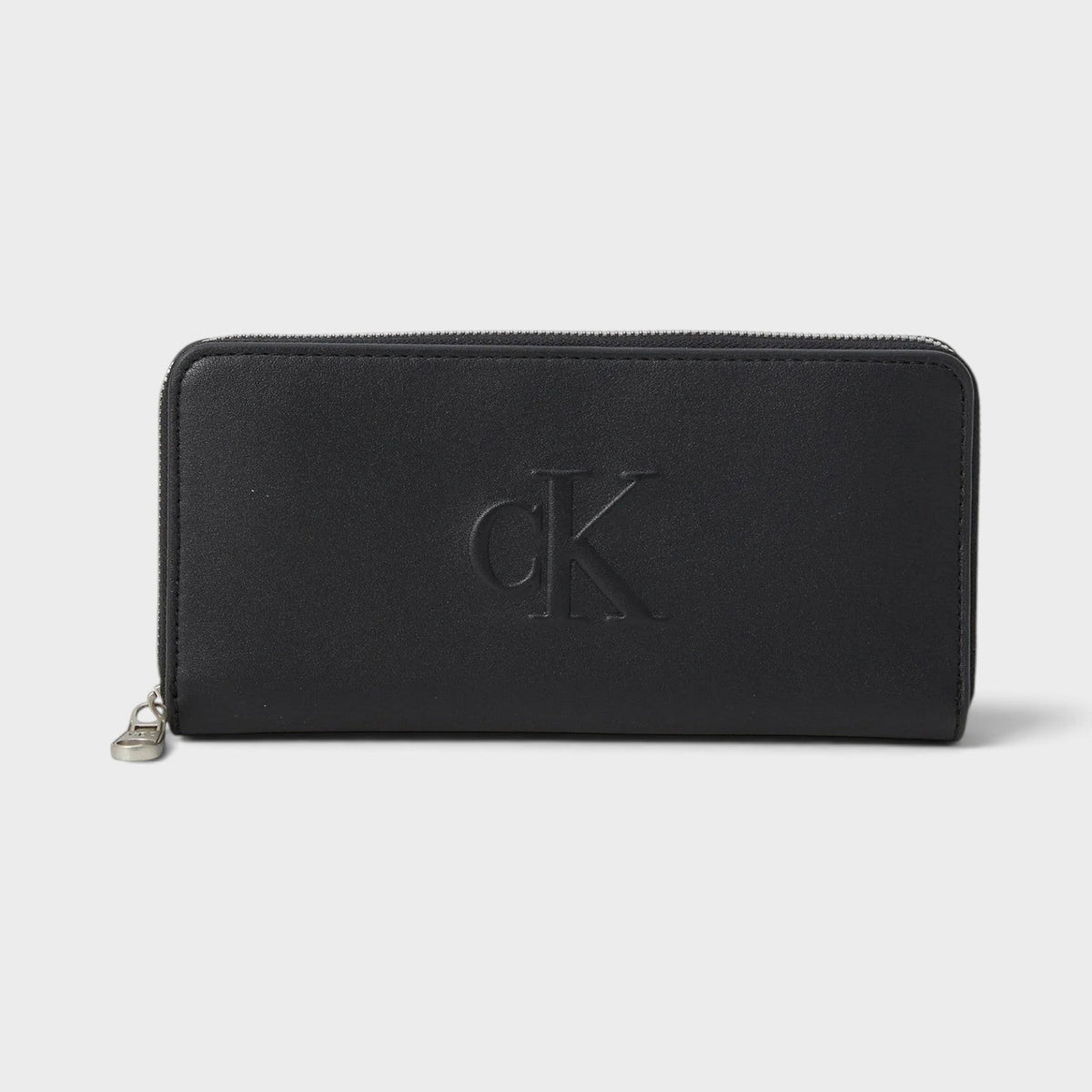 Sculpted Zip Around Wallet Black