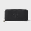 Sculpted Zip Around Wallet Black