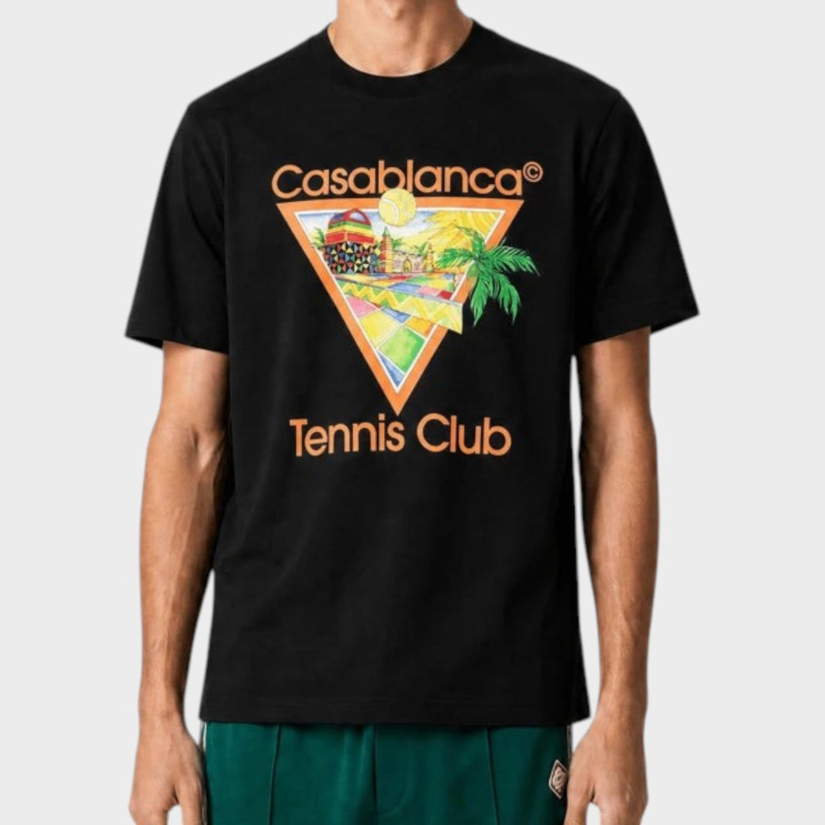 Afro Cubism Tennis Club Short Sleeve T-Shirt Black