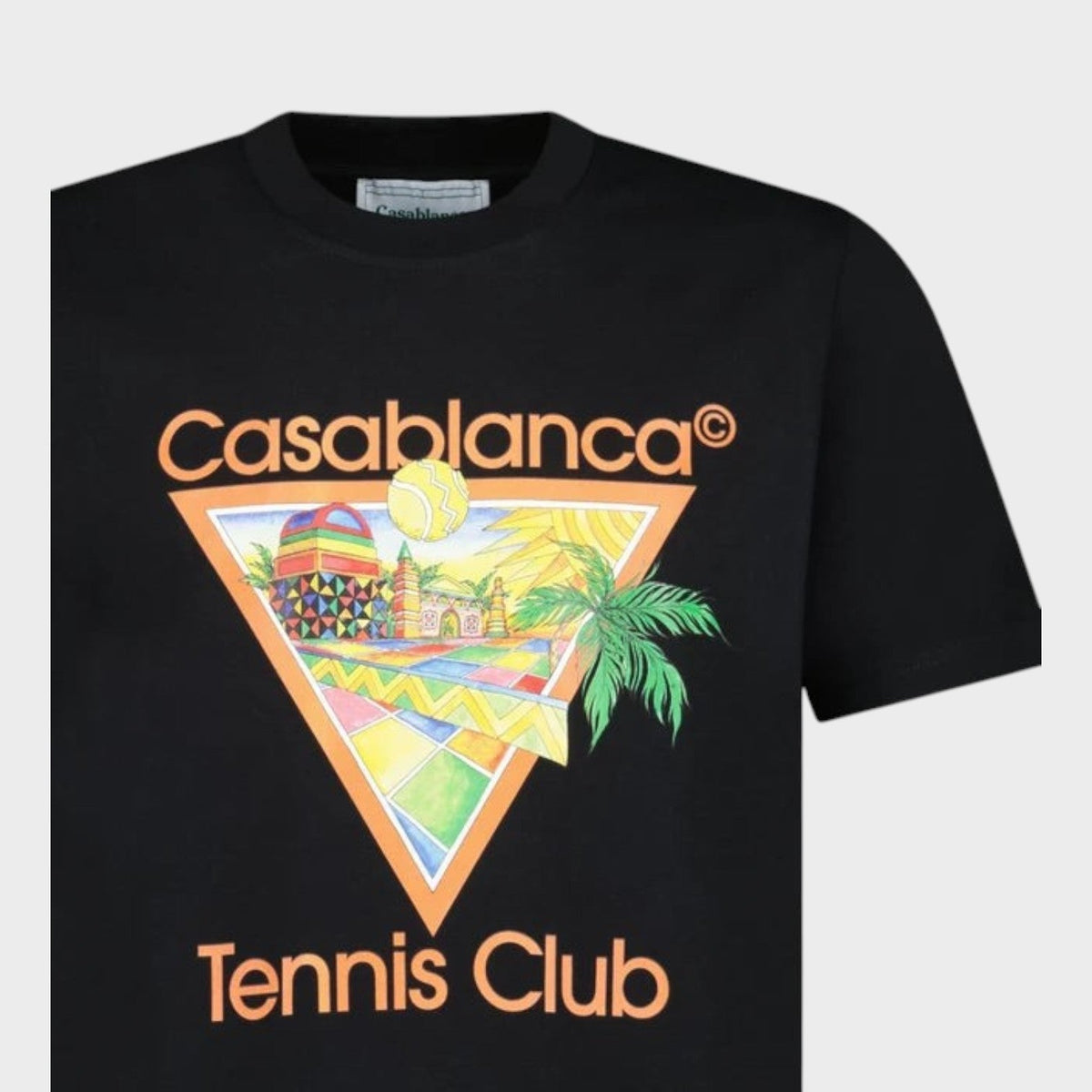 Afro Cubism Tennis Club Short Sleeve T-Shirt Black