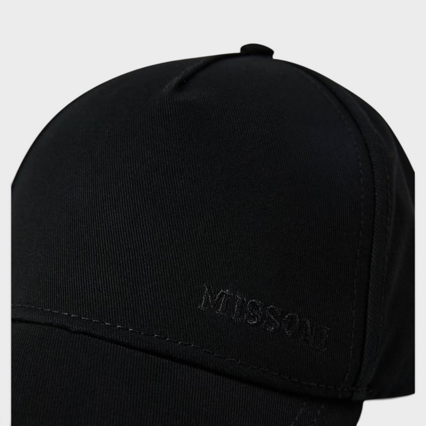 Embroidered Logo Cap Black