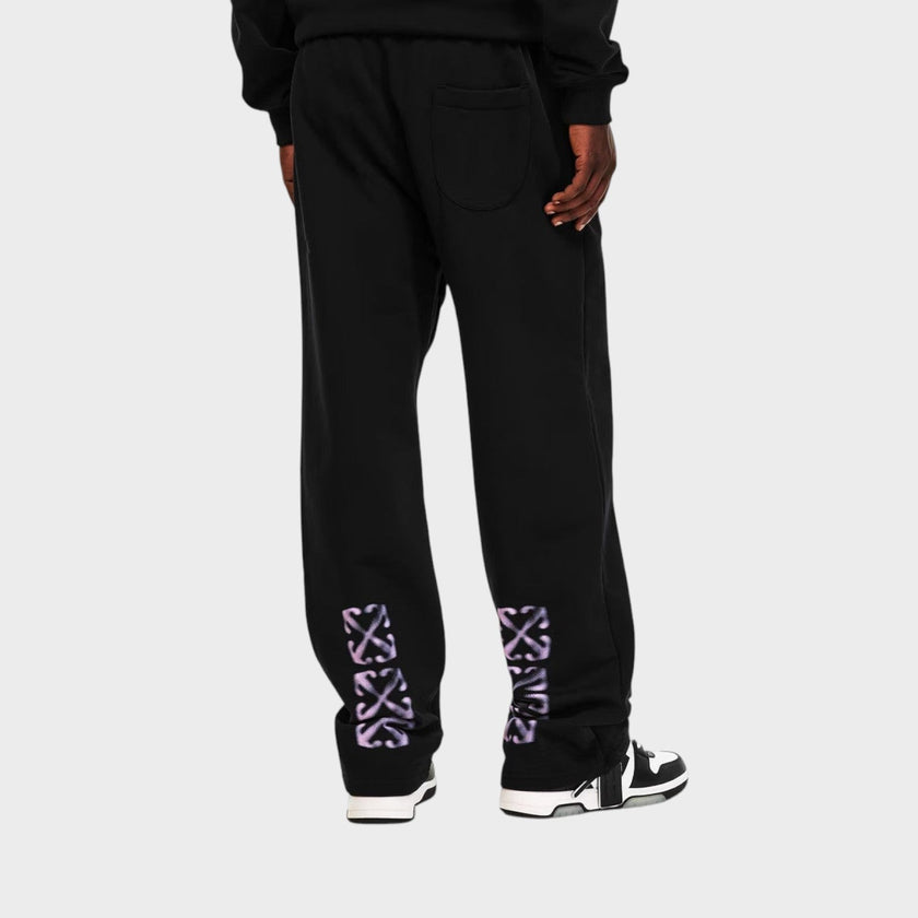 Vanish Arrow Closed Hem Fleece Sweatpants Black