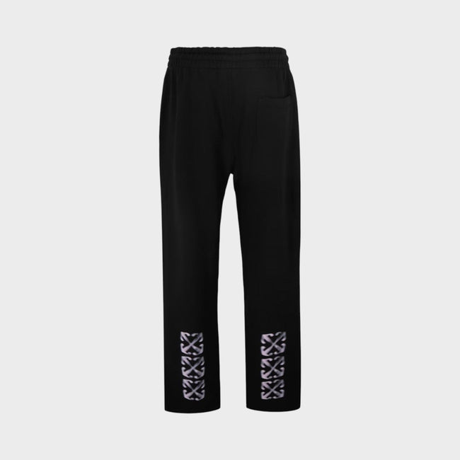 Vanish Arrow Closed Hem Fleece Sweatpants Black