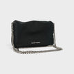 Nylon Graffiti Skull Small Crossbody Bag Black White