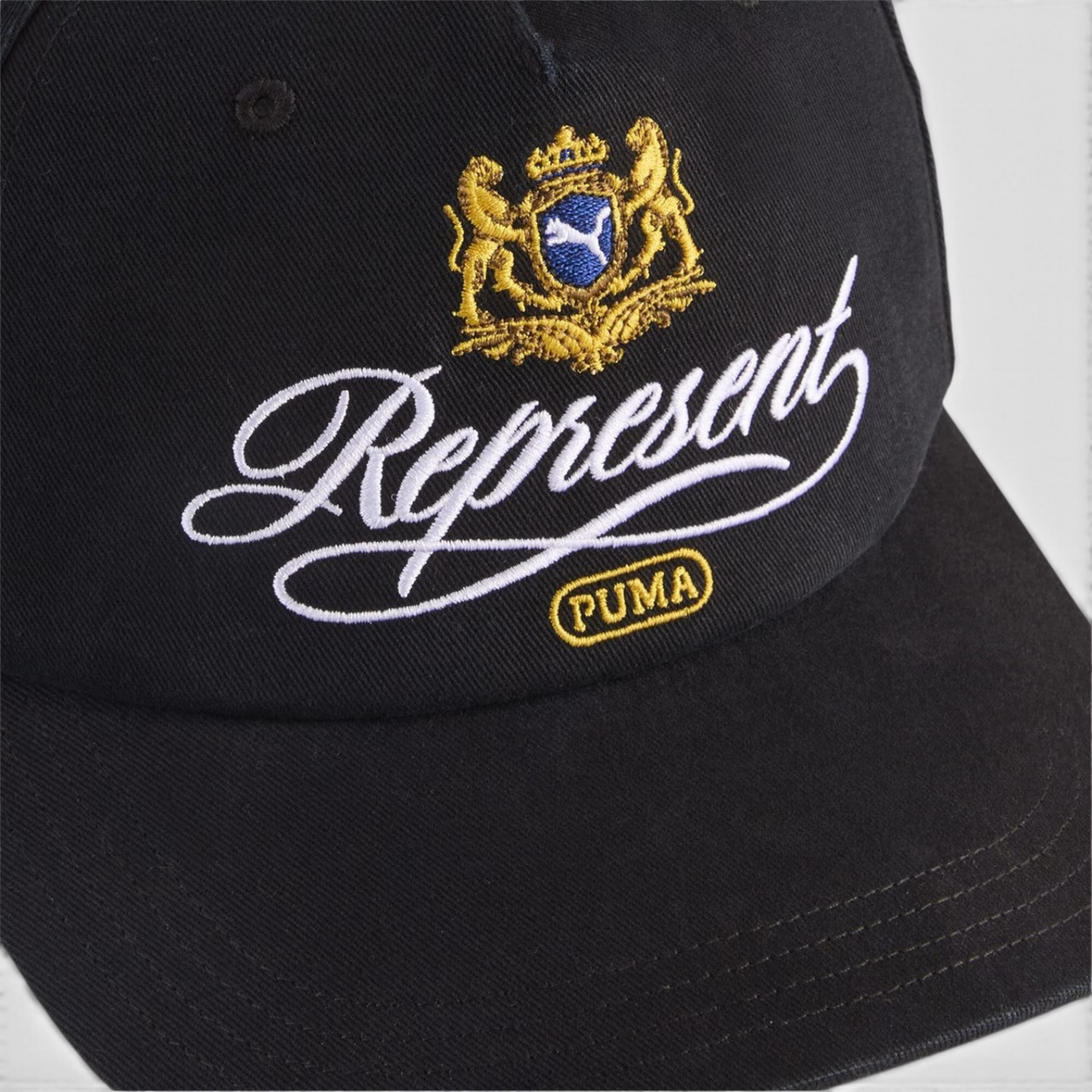 Puma Embroidered Logo Crest Cap Black
