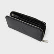 Sculpted Zip Around Wallet Black