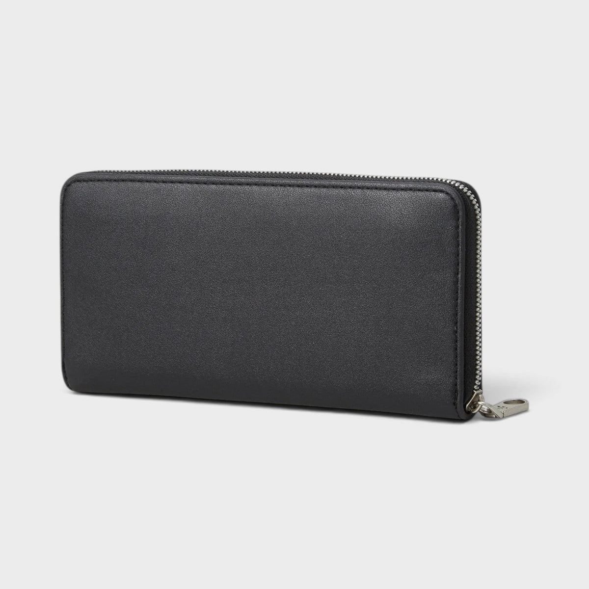 Sculpted Zip Around Wallet Black