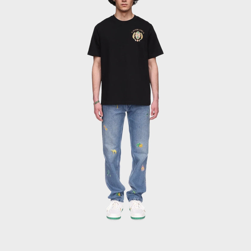 Joyaux D'Afrique Tennis Club Short Sleeve T-Shirt Black