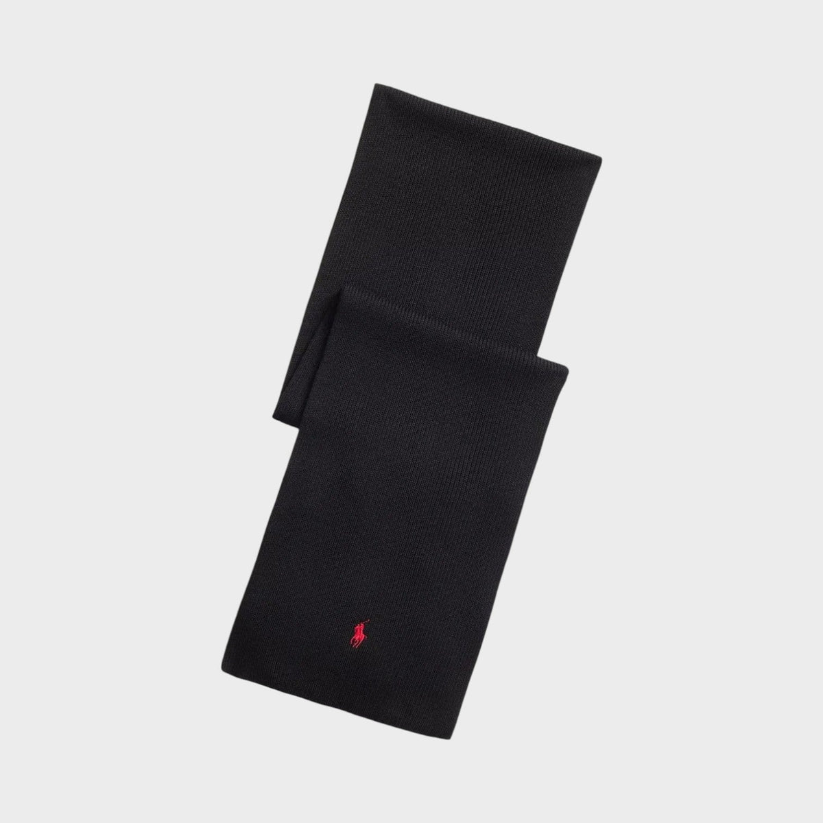 Signature Pony Wool Scarf Black