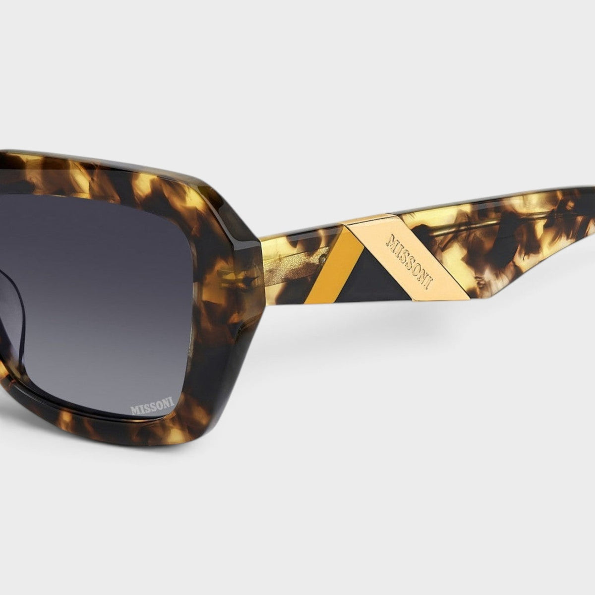 Rectangular Round Sunglasses Brown