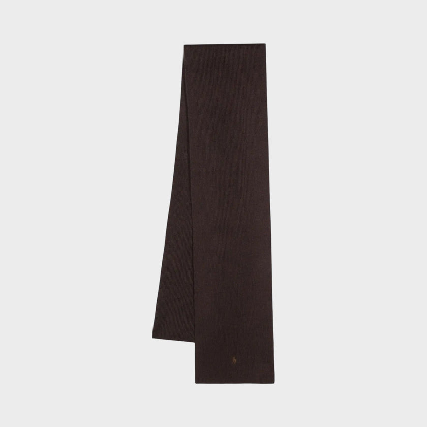 Polo Pony Wool Scarf Brown