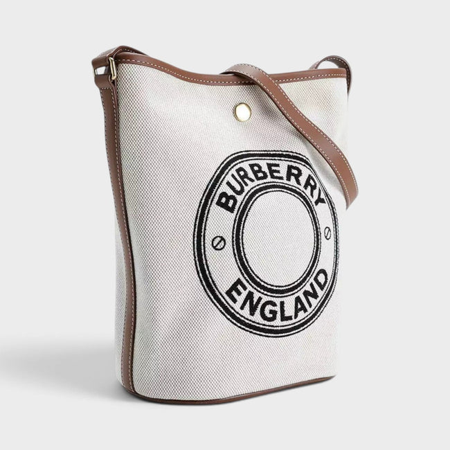 Sac seau moyen Roundel Beige Blé Foncé
