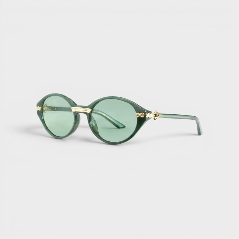 Cannes Sunglasses Green Gold