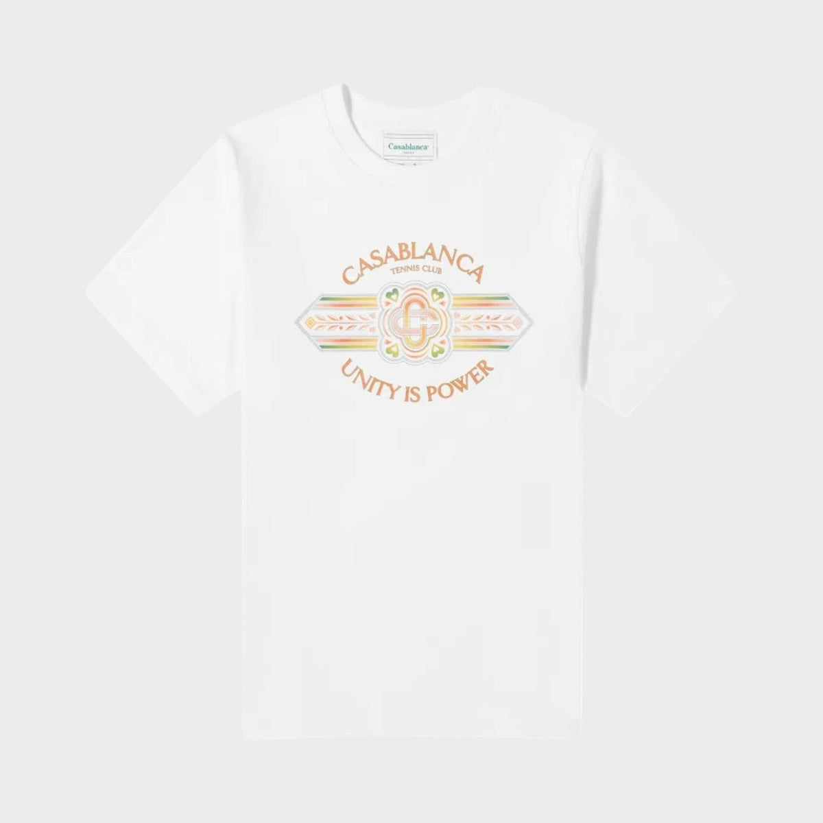 Casablanca Printed T-Shirt Unity Is Power White