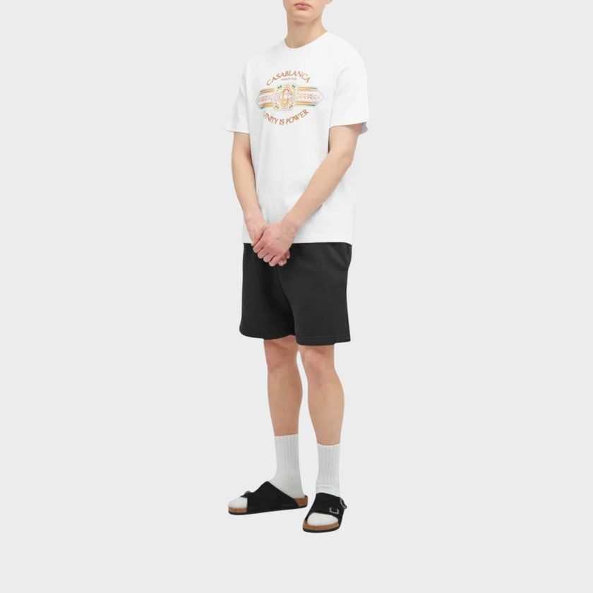 Casablanca Printed T-Shirt Unity Is Power White
