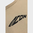 Long Sleeve Loose Fit Logo Tee Beige