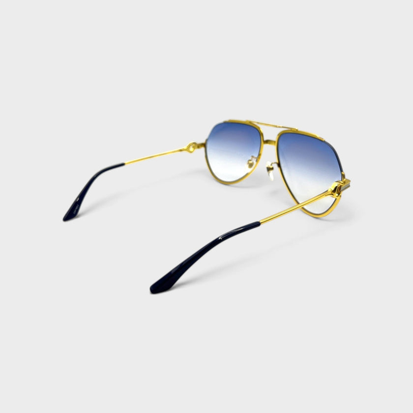 Stainless Steel Aviator Gold Silver Midnight Blue Gradient