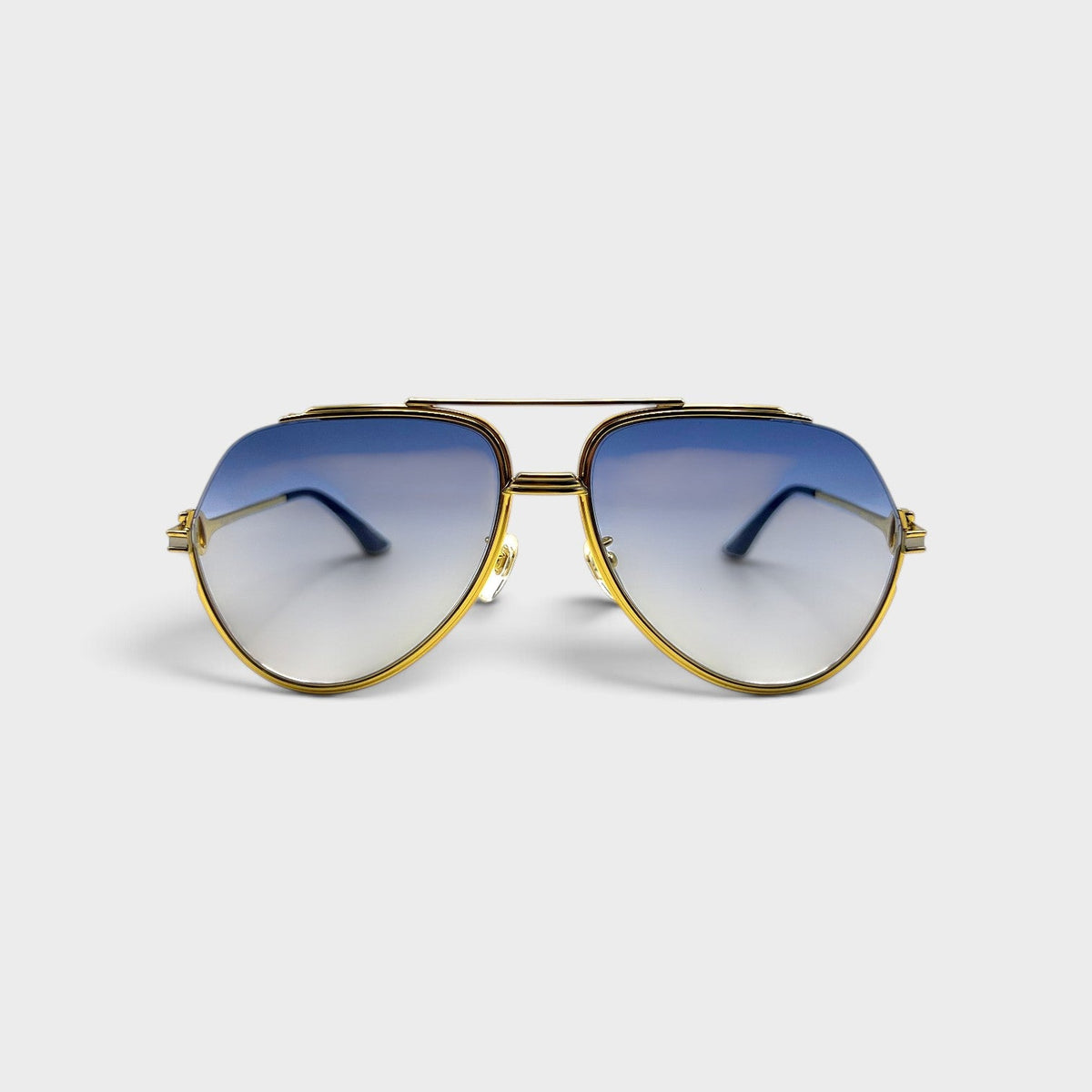 Stainless Steel Aviator Gold Silver Midnight Blue Gradient