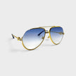 Stainless Steel Aviator Gold Silver Midnight Blue Gradient