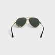 Rounded Frame Sunglasses Gold Black