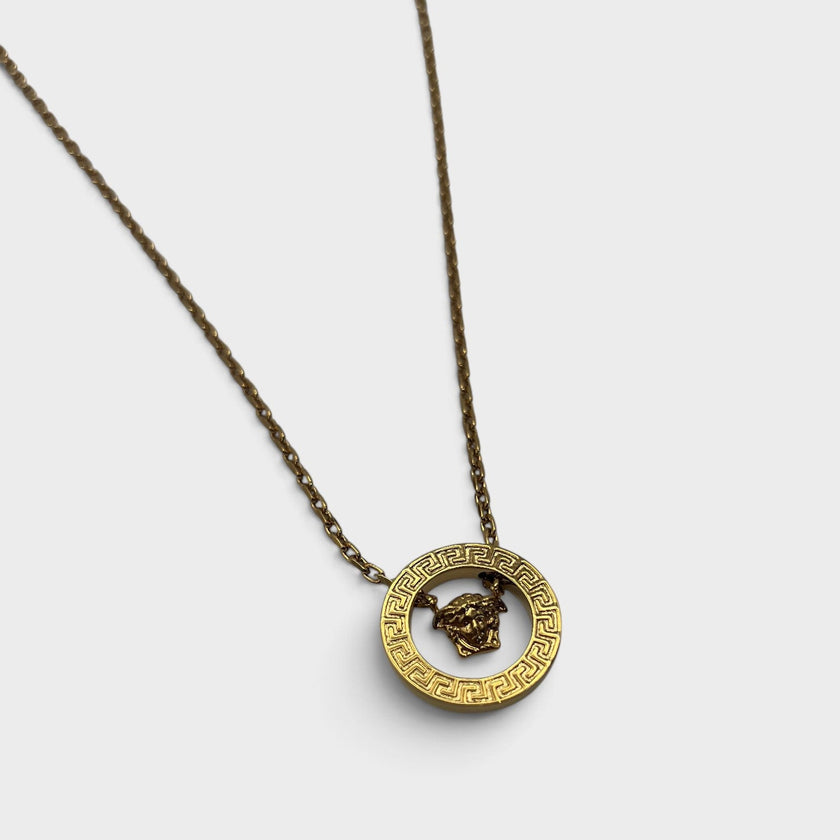Medusa Head Necklace Gold