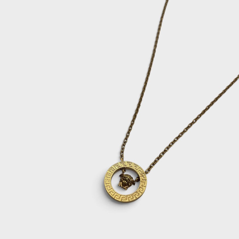 Medusa Head Necklace Gold