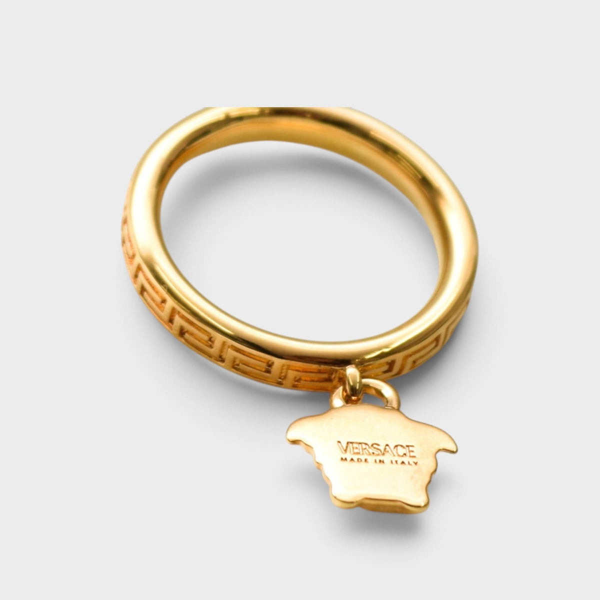 Medusa Head Greca Ring Gold