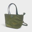 Nylon Mixed Materials Mini Tote Bag Green Khaki