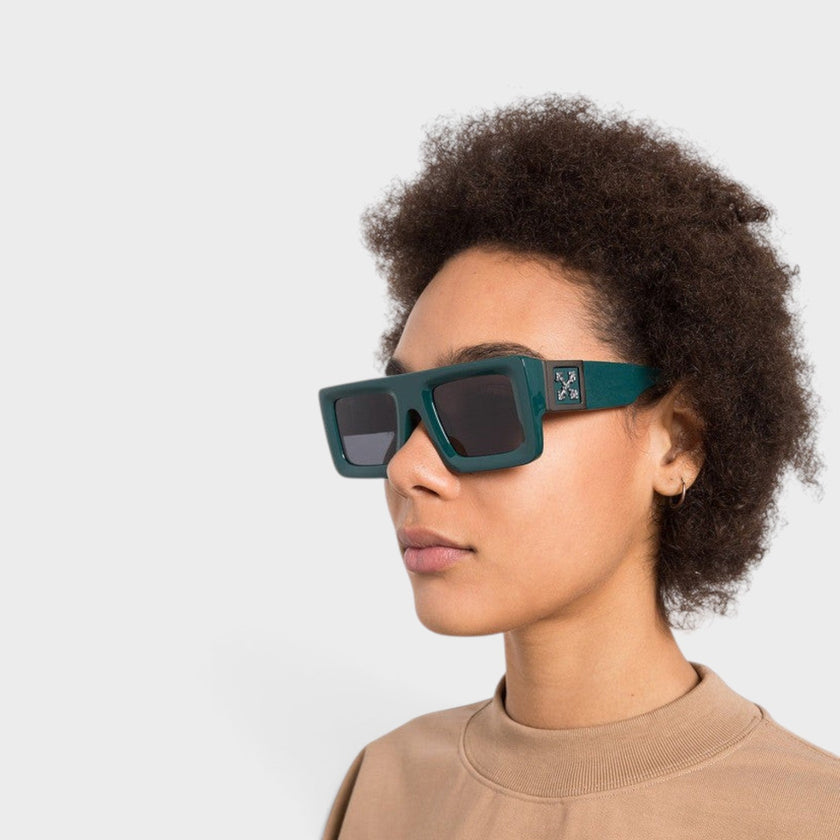 Leonardo Sqaure Frame Arrow Sunglasses Green