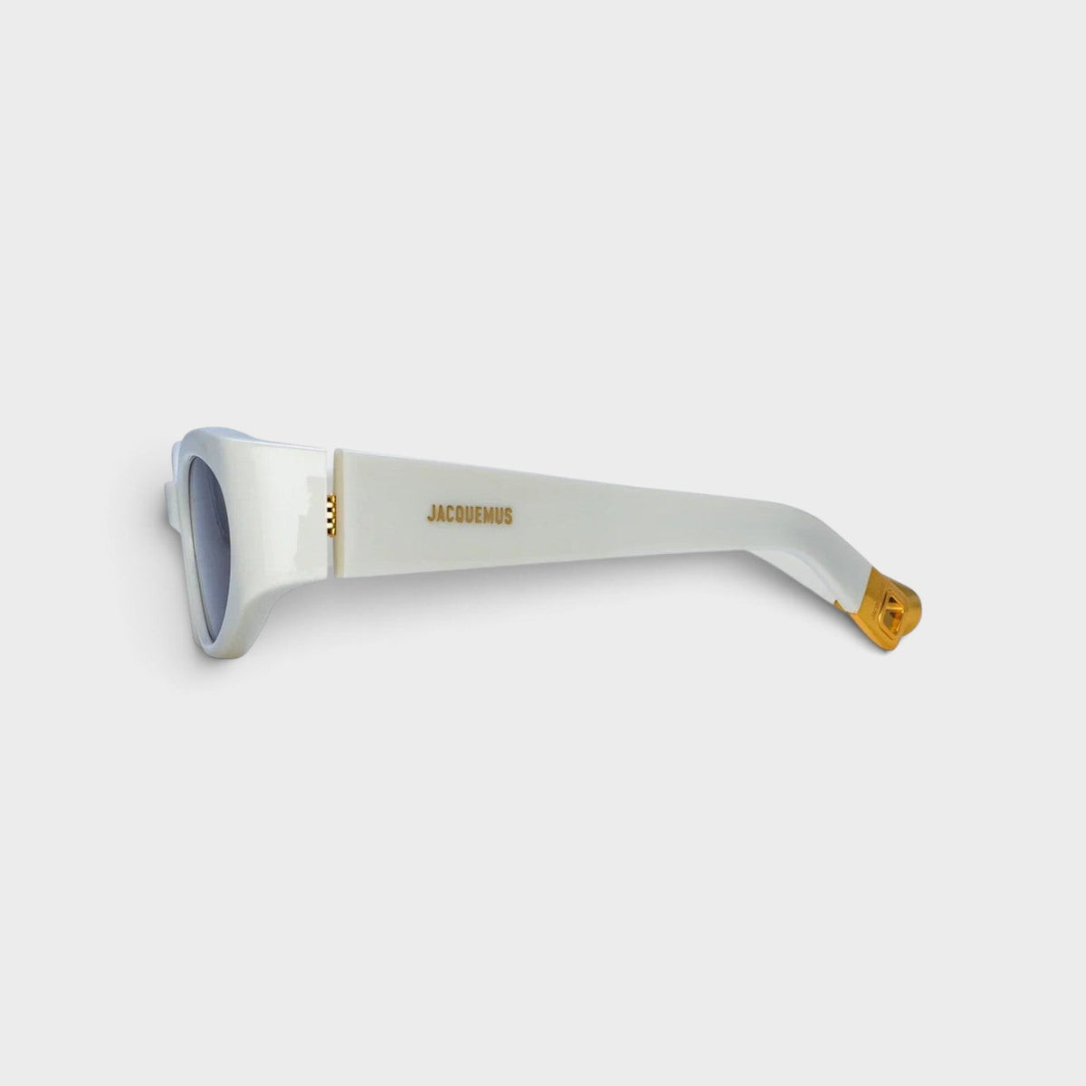 Linda Farrow Ovalo Oval Sunglasses in White
