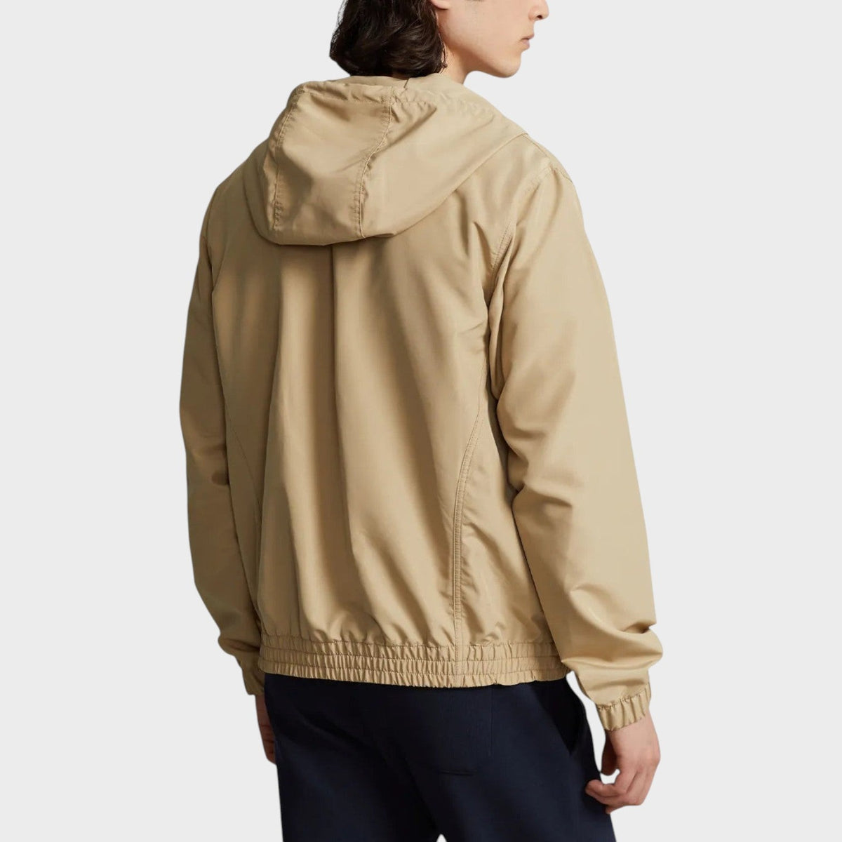 Hooded Embroidered Jacket Khaki