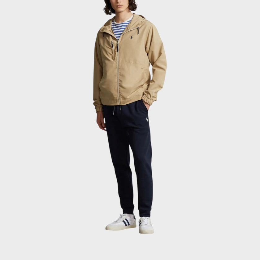 Hooded Embroidered Jacket Khaki