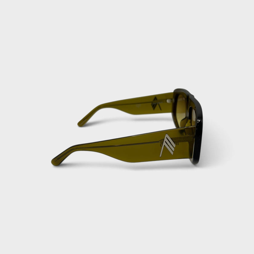 Linda Farrow Milano Oversized Sunglasses Olive