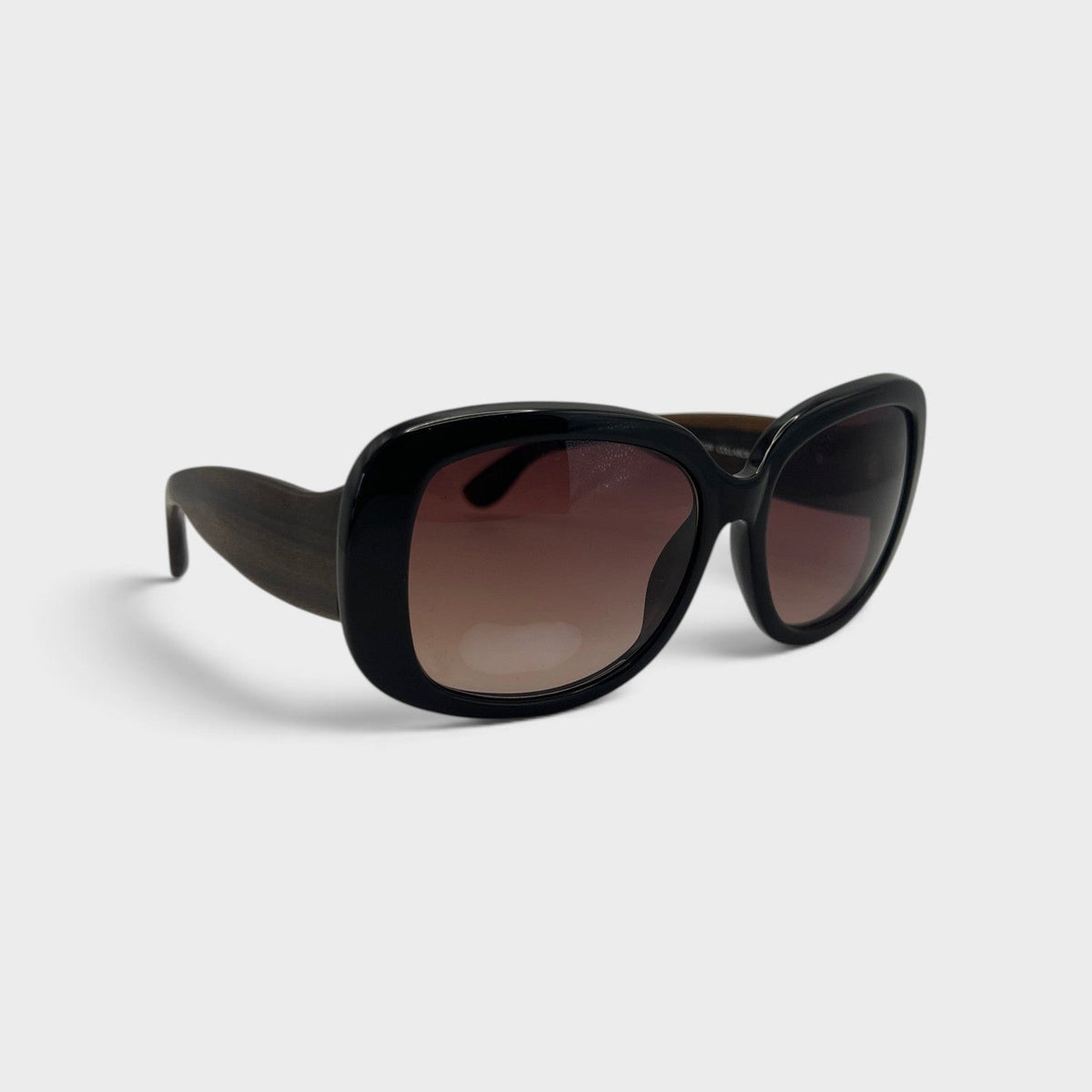 Linda Farrow Oversized Sunglasses Black Burgundy